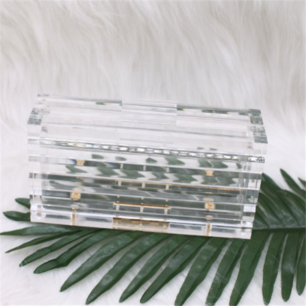 Acrylic Clutch Bag - Transparent Rectangular Purse