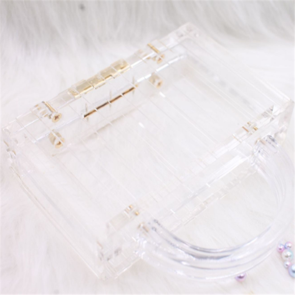 Acrylic Clutch Bag - Transparent Rectangular Purse