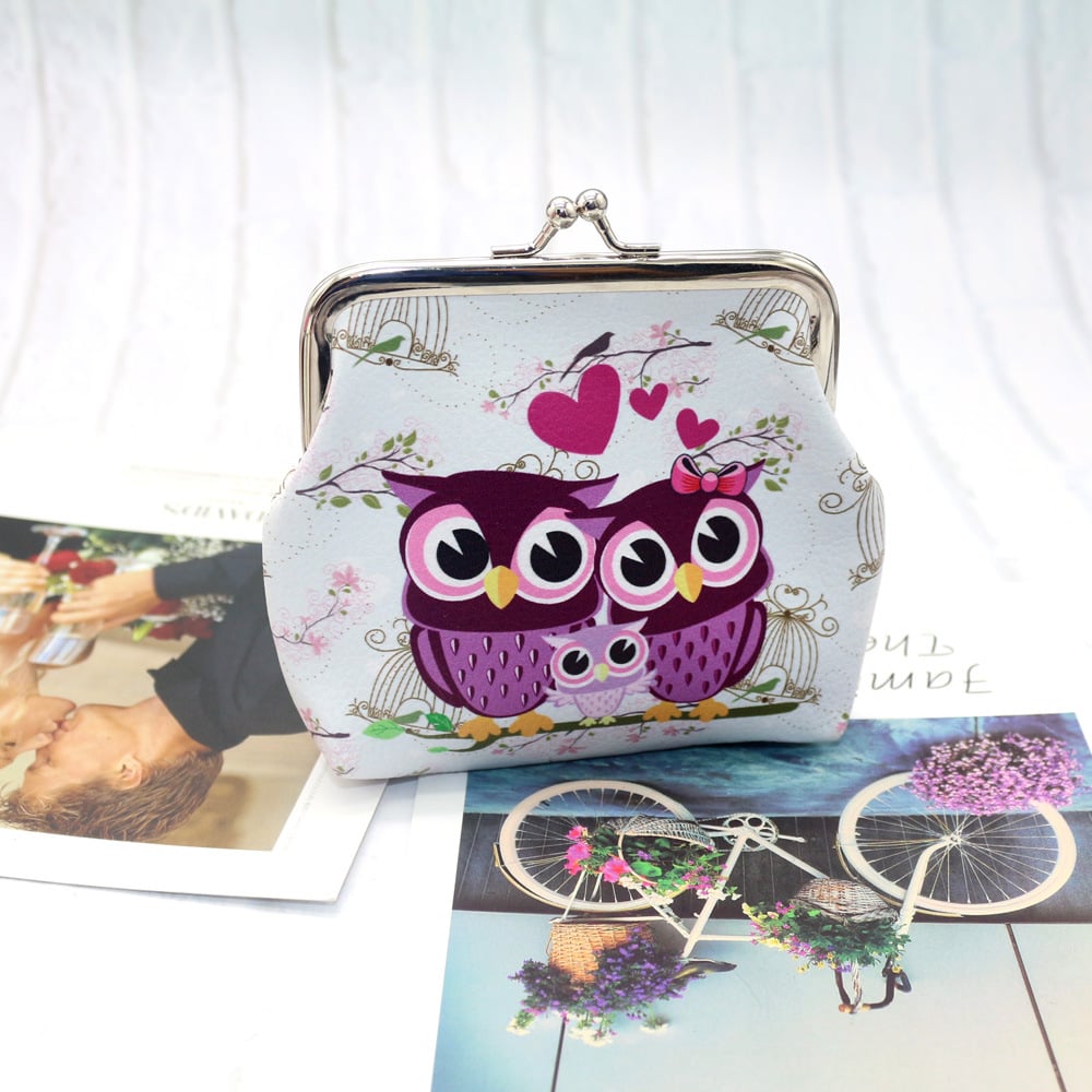 Cute Owl Animal Print Coin Purse