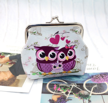 Cute Owl Animal Print Coin Purse