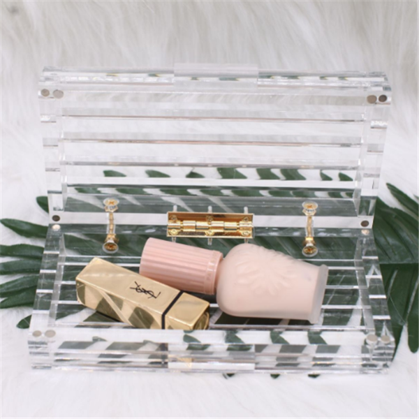 Acrylic Clutch Bag - Transparent Rectangular Purse