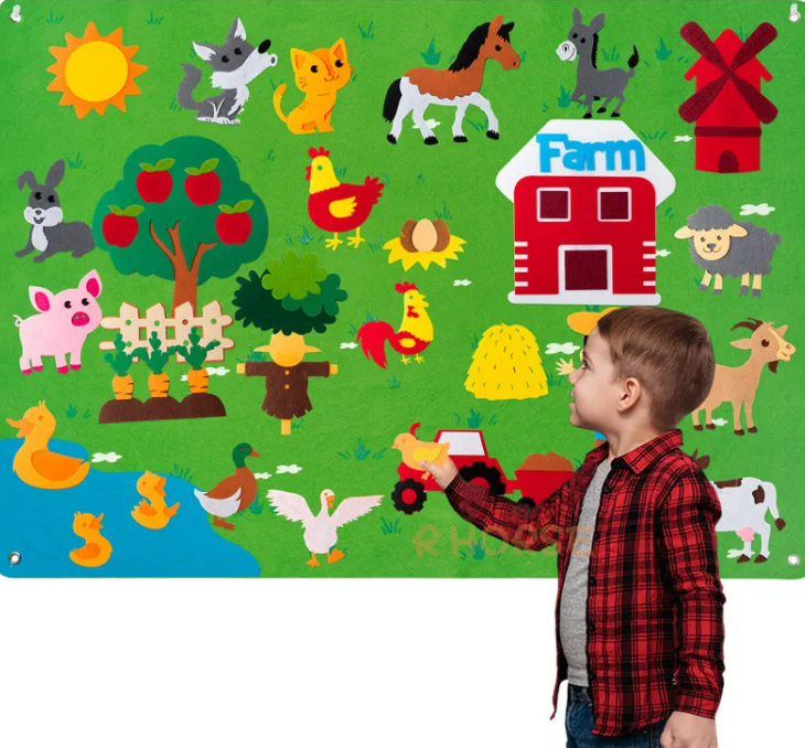 Felt Busy Board Children Educational Science Toys