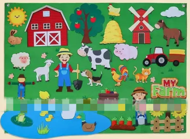 Felt Busy Board Children Educational Science Toys