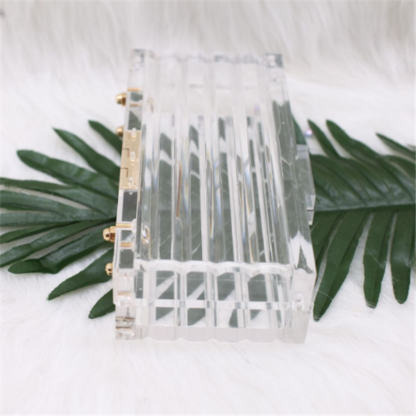 Acrylic Clutch Bag - Transparent Rectangular Purse