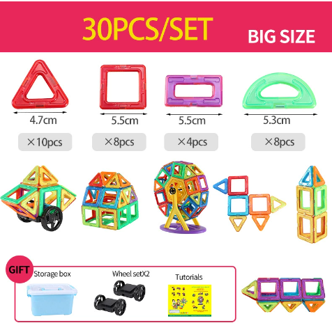 Magnetic Tiles Building Blocks Educational Toys