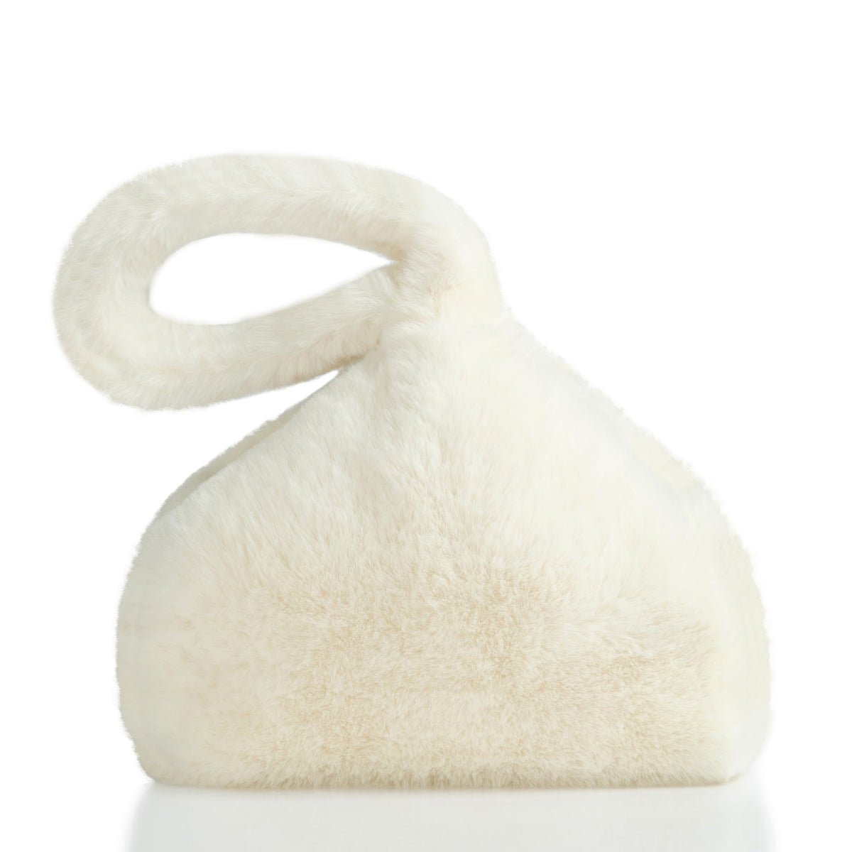 BABEYOND Faux Fur Purse for Women - Fluffy Furry Fuzzy Wristlet Clutch Purse Bags Soft Triangle Handbag for Wedding Party