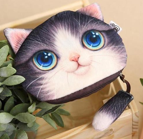 3D Big Eyed Cat Coin Purse