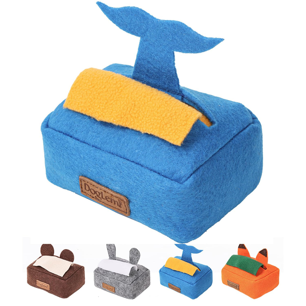 ETIAL Dog Puzzle Toys | Treat Dispensing Toys | Tissue Box Snuffle Sniffing Toys | Hide and Seek Interactive Toys for Dogs Blue