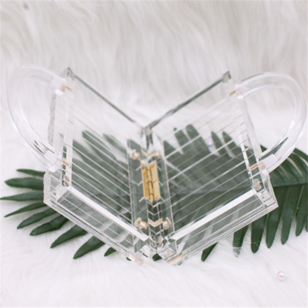 Acrylic Clutch Bag - Transparent Rectangular Purse
