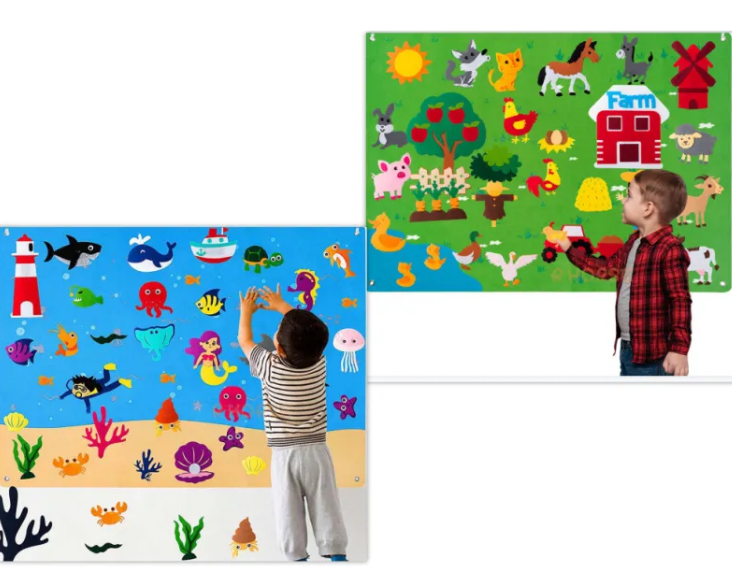 Felt Busy Board Children Educational Science Toys