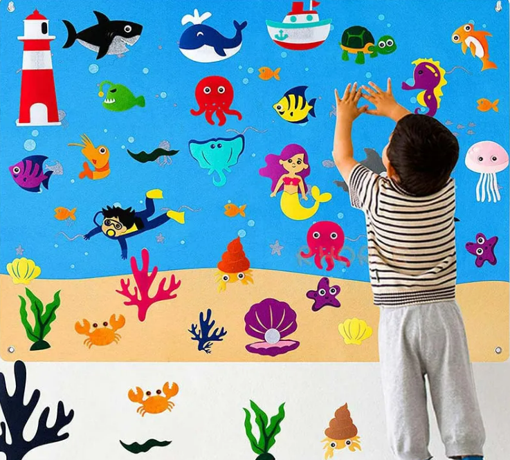 Felt Busy Board Children Educational Science Toys