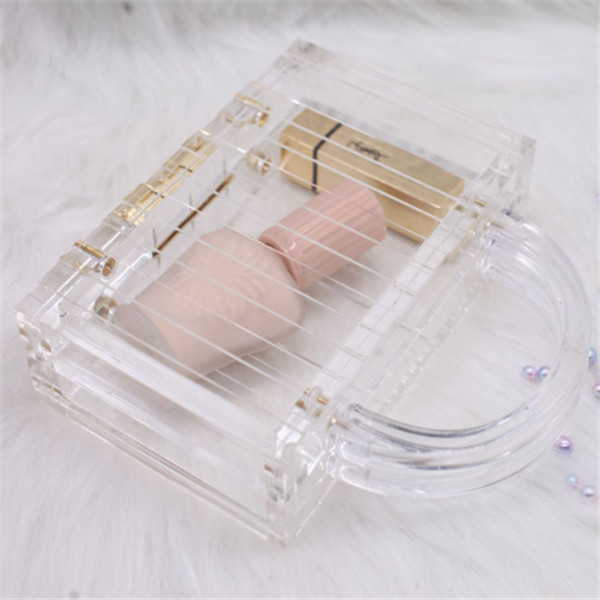 Acrylic Clutch Bag - Transparent Rectangular Purse
