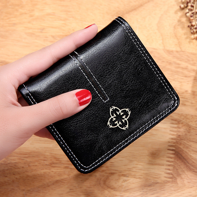 Vintage Ladies Short Coin Purse Thin Wallet